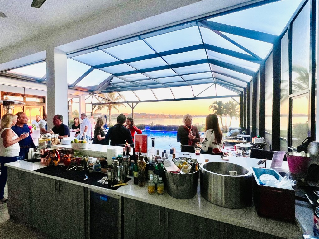 Backyard bar and party